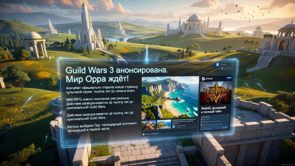 Guild Wars 3 анонсирована. Мир Орра ждёт!